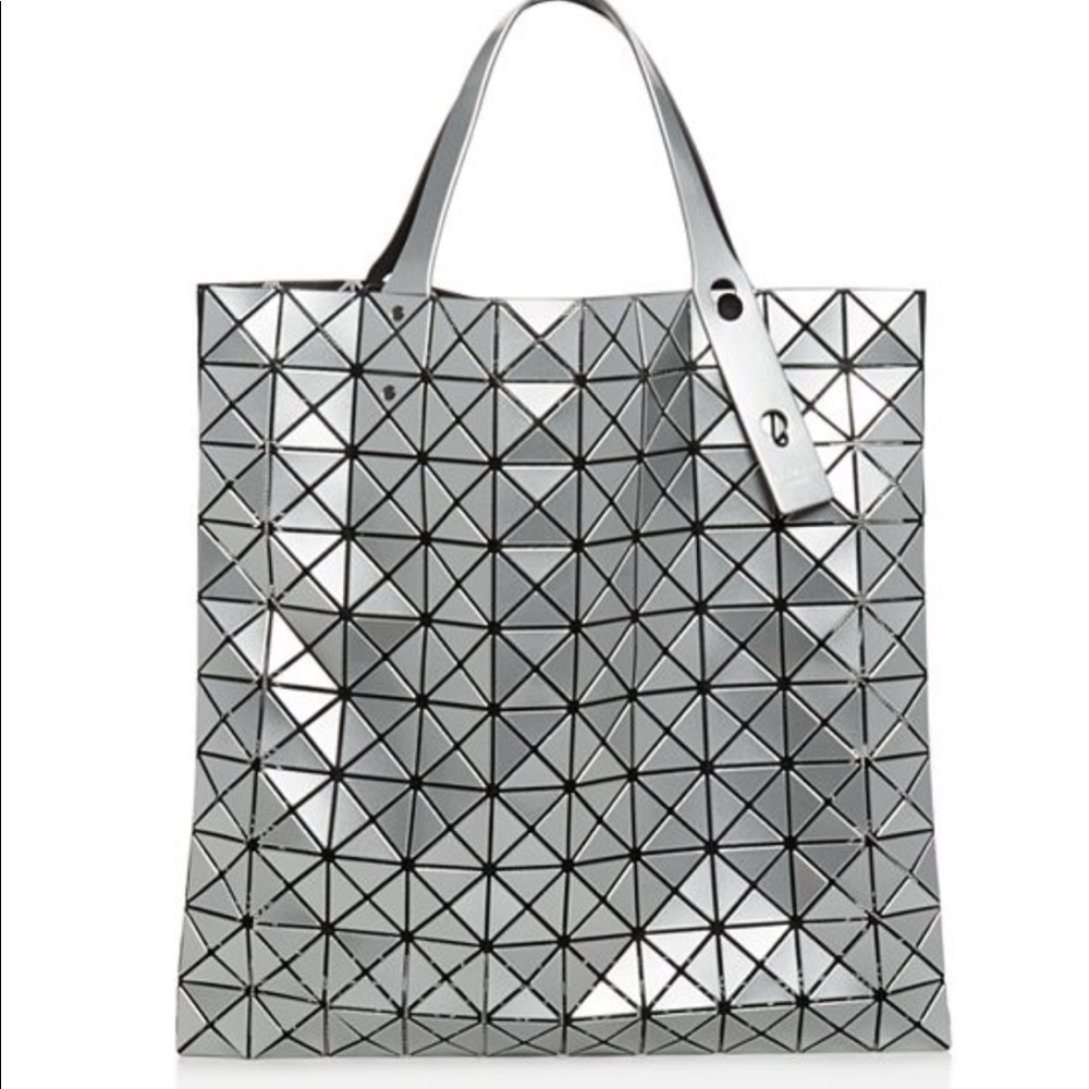 Issey Missake BaoBao Silver Prism Tote Bag Large